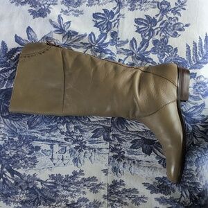 Gray Leather Knee-high Boots by Nicole, 9M